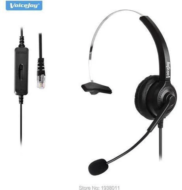 Main image of Volume and Mute headset with RJ9 plug office phone Headset for ALL Call Center P