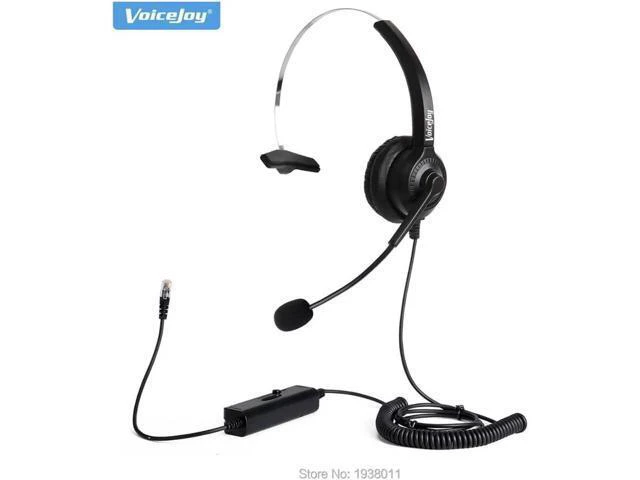 Alt view image 3 of 6 - Volume and Mute headset with RJ9 plug office phone Headset for ALL Call Center P