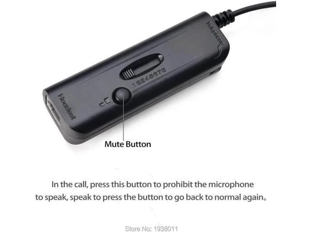 Alt view image 5 of 6 - Volume and Mute headset with RJ9 plug office phone Headset for ALL Call Center P