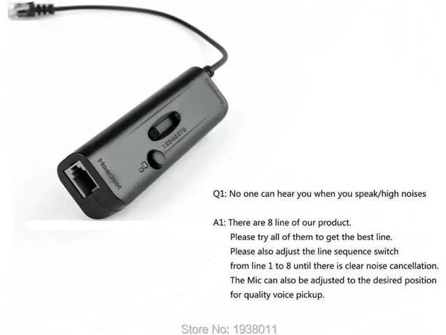 Alt view image 6 of 6 - Volume and Mute headset with RJ9 plug office phone Headset for ALL Call Center P