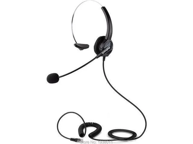 Alt view image 3 of 4 - VoiceJoy Call center headset Telephone RJ9 plug headset ONLY for AVAYA Phone 160