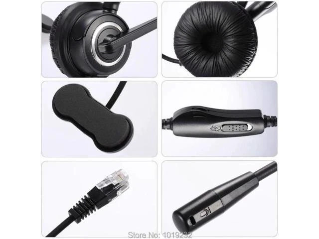 Alt view image 5 of 5 - Call Center Volume and Mute Headset for AVAYA 2400 4600 series Nortel Mitel Aspi