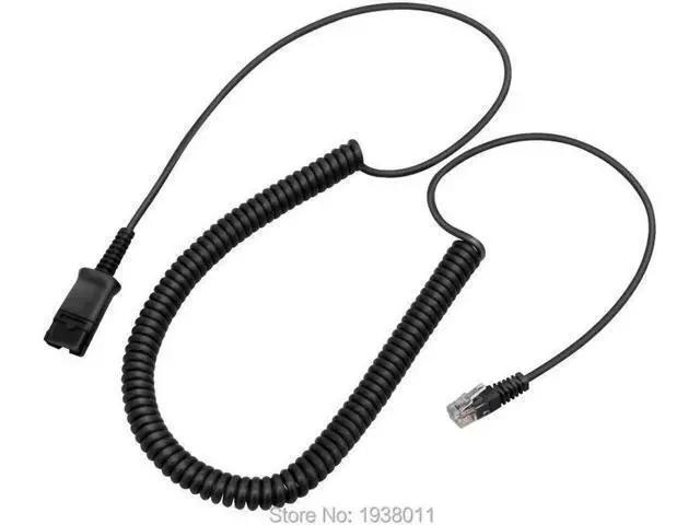 Alt view image 3 of 5 - Volume+Mute+ Binaural RJ9/RJ10 plug headset wtih QD (Quick Disconnect) cable Noi