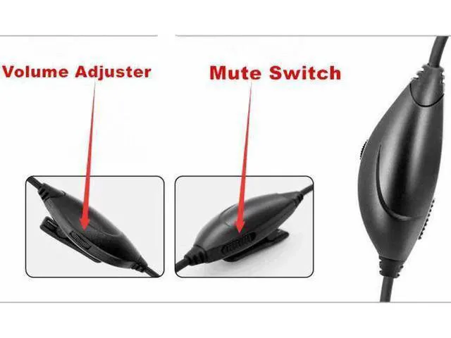 Alt view image 5 of 5 - Volume+Mute+ Binaural RJ9/RJ10 plug headset wtih QD (Quick Disconnect) cable Noi