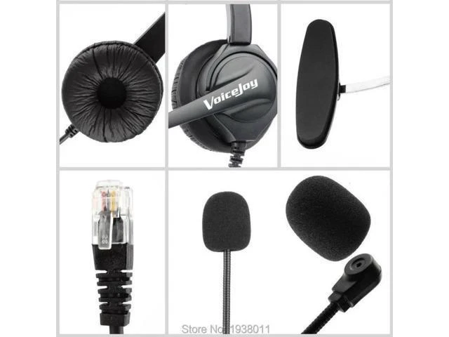 Alt view image 3 of 3 - RJ9 4P4C plug phone Headset for Call Center AVAYA 24XX 46XX Nortel Mitel Aastra