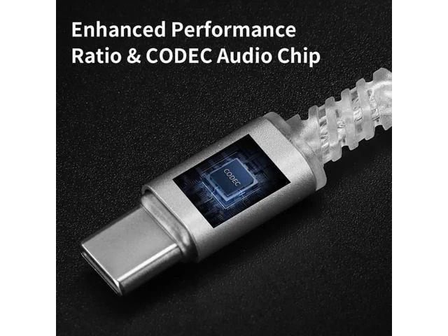 Alt view image 5 of 7 - QKZ TC100 in Ear Monitor Cable,Type-C Plug with Microphone IEM Cable, Replacemen