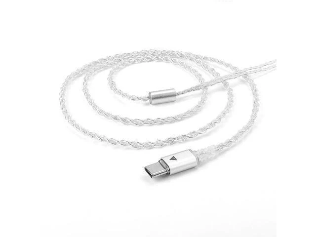 Alt view image 6 of 7 - QKZ TC100 in Ear Monitor Cable,Type-C Plug with Microphone IEM Cable, Replacemen