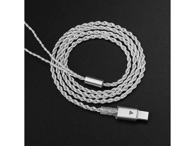 Alt view image 7 of 7 - QKZ TC100 in Ear Monitor Cable,Type-C Plug with Microphone IEM Cable, Replacemen