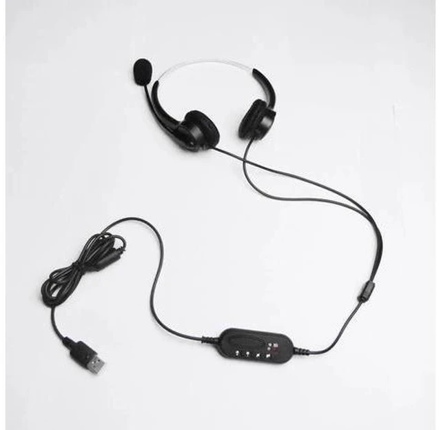 Alt view image 4 of 5 - 2017 Hands- Call Center USB Plug Binaural Surround Stereo Headset with Mic Micro