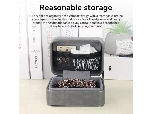 Alt view image 3 of 6 - TRN-MAG IEM Earbud Case,PU Leather Wired Earbuds Case with Clip,3.7 * 2.8 * 1.9