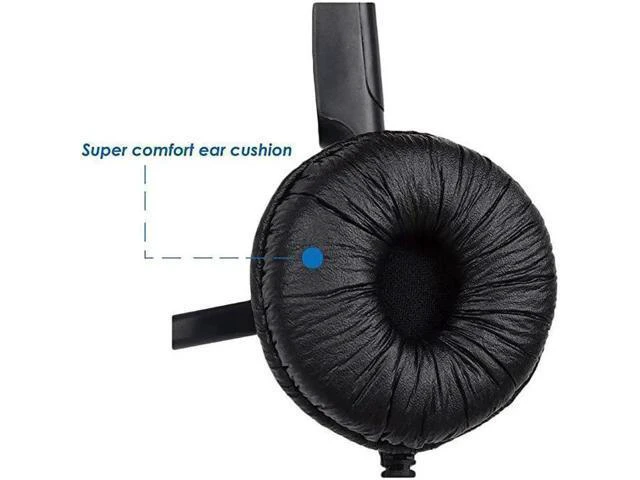 Alt view image 4 of 5 - Telephone RJ9 Headset Monaural with Noise Canceling Microphone for Call Center T