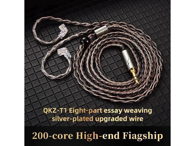 Alt view image 3 of 5 - QKZ Tl Eight-Section Silver Plated Upgrade Cable -Silver Plated Upgrade Cable -3