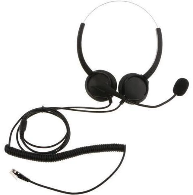 Alt view image 4 of 6 - VD530D Hands- Corded Customer Service Call Center Headset Noise Cancelling with