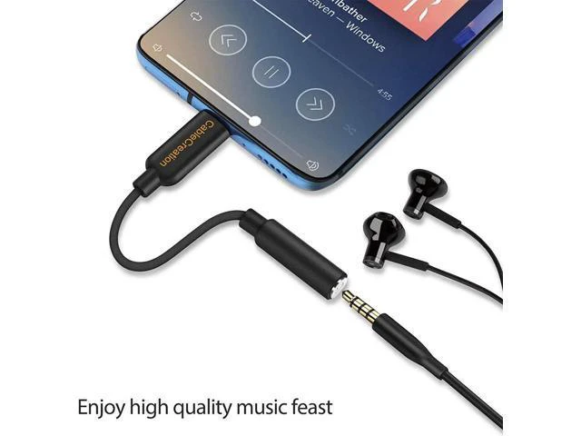 Alt view image 3 of 7 - USB C to 3.5mm Headphone Adapter, CableCreation Type-C to Audio Jack Converter w