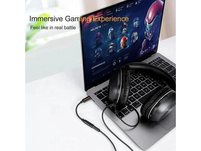 Alt view image 5 of 7 - USB C to 3.5mm Headphone Adapter, CableCreation Type-C to Audio Jack Converter w
