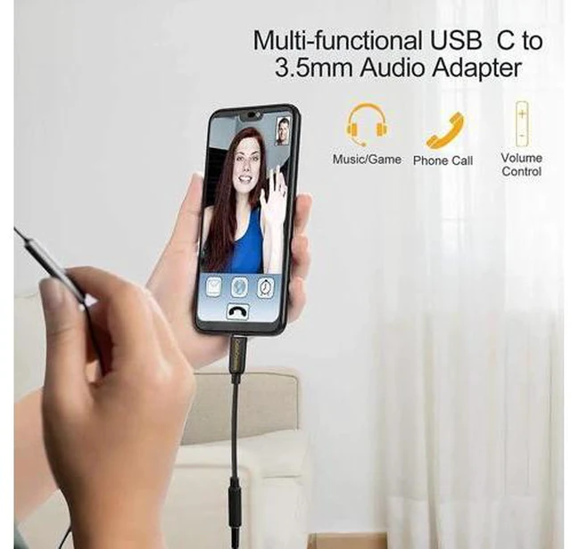 Alt view image 6 of 7 - USB C to 3.5mm Headphone Adapter, CableCreation Type-C to Audio Jack Converter w