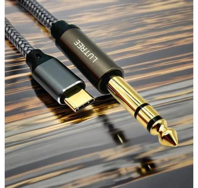 Main image of Type-C to 6.35mm 3-pin audio cable for 6.5mm dual-channel TRS mobile amplifier,