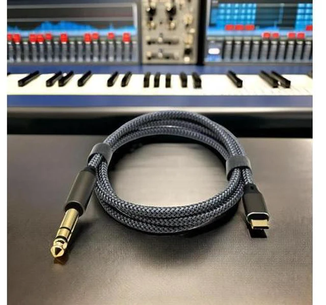 Alt view image 3 of 5 - Type-C to 6.35mm 3-pin audio cable for 6.5mm dual-channel TRS mobile amplifier,