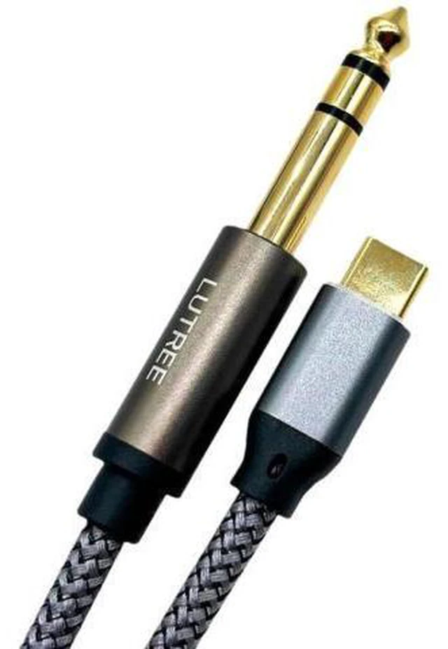 Alt view image 5 of 5 - Type-C to 6.35mm 3-pin audio cable for 6.5mm dual-channel TRS mobile amplifier,