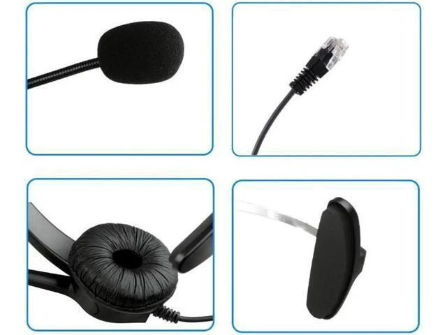 Alt view image 5 of 5 - RJ9 Headset for Call Center Avaya 24XX 46XX Series Nortel Aastra Adtran BT Alcat