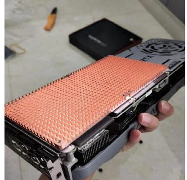 Alt view image 7 of 7 - RTX 3060 3080 3090 Backplane Pure Copper Heat Sink Graphics Card Memory Auxiliar
