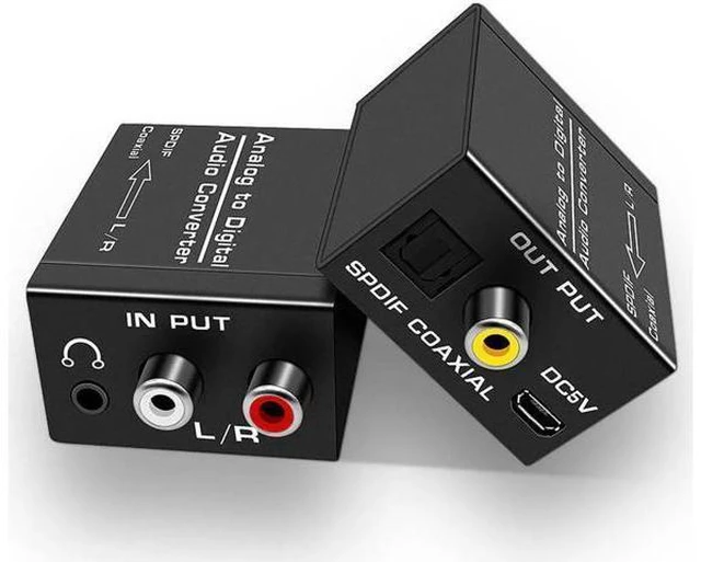 Alt view image 3 of 4 - Analog to Digital Audio Converter ADC Analog RCA L/R 3.5mm to SPDIF Coaxial Audi