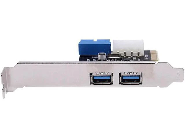 Alt view image 2 of 6 - Aomoproing USB 3.0 Pci-E Expansion Card Adapter 2 Port Power Connector With 3.5