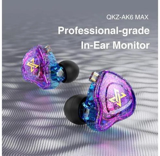 Alt view image 3 of 5 - Aomoproing QKZ AK6 MAX In-ear DynamicTransducer Headphones with HiFi Sound.Deep