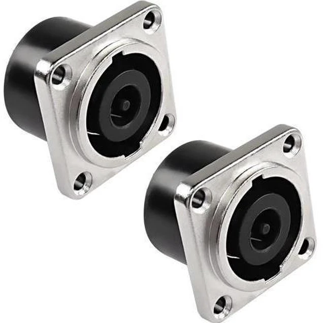 Main image of NL8MPR Speakon Panel Mount Socket Connector 8 Pole Female Audio Speakon Square J