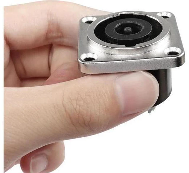 Alt view image 3 of 7 - NL8MPR Speakon Panel Mount Socket Connector 8 Pole Female Audio Speakon Square J