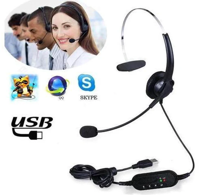 Alt view image 2 of 4 - Aomoproing USB Call Center Headset with Microphone for Computer Desktop USB Conn