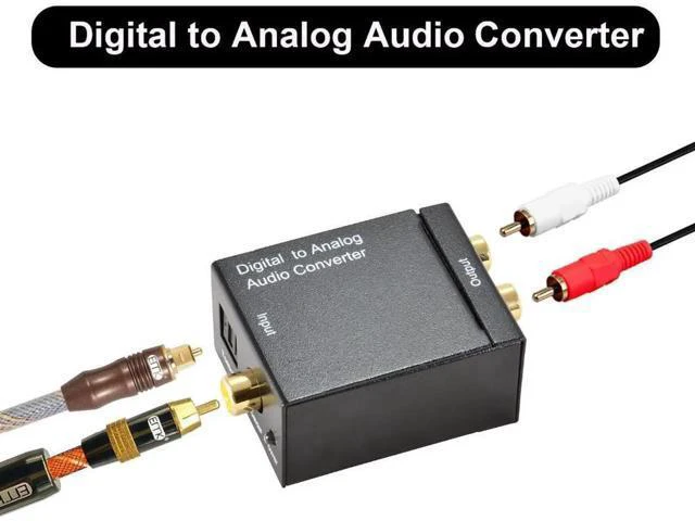 Alt view image 2 of 6 - Digital To Analog Audio Converter Coaxial Optical Toslink to RCA output converte