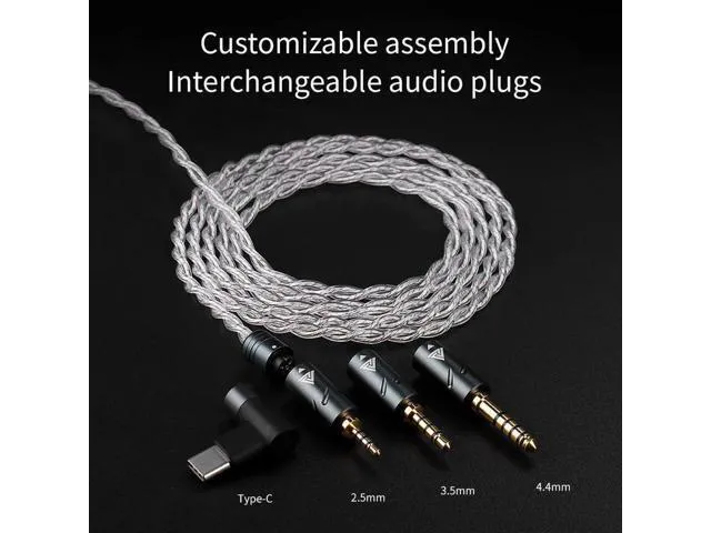 Alt view image 3 of 5 - QKZ Q7MAX headphones -Game-grade silver-plated upgrade cablewith 2.5mm, 3.5mm, 4