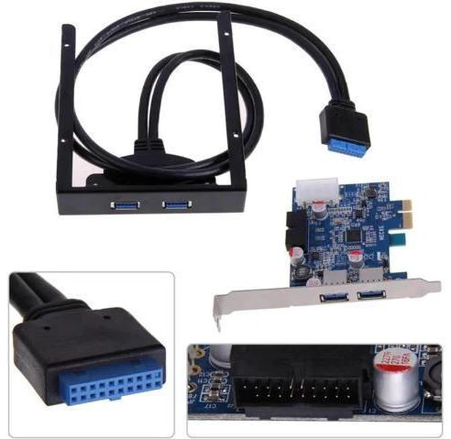 Main image of Aomoproing USB 3.0 Front Panel 2 Port USB 3.0 PCI Express Card+3.5 Motherboard F