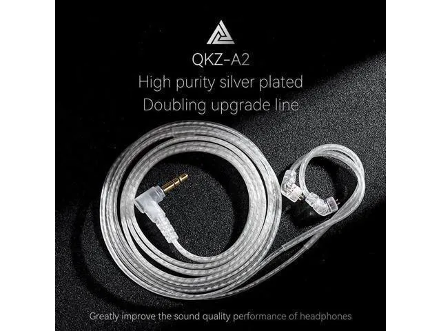 Alt view image 2 of 5 - QKZ A2 Dual-Parallel Silver-Coated Upgrade Cable 0.75MM Gold-Coated PlugConnecto