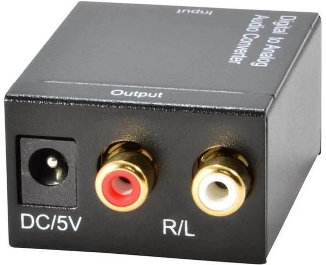 Alt view image 4 of 6 - Digital to Analog Audio Converter Optical Fiber Coaxial RCA Toslink Signal to An