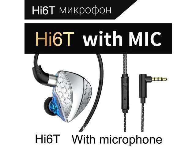 Alt view image 2 of 5 - QKZ Hi6T Over-ear Headphones -Monitoring Headphones -Line-ControlledBass Headpho