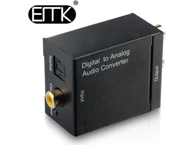 Alt view image 3 of 6 - Digital to Analog Audio Converter Adapter Digital Optical Fiber Coaxial RCA Tosl