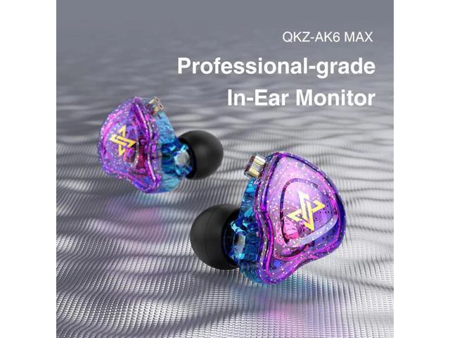 Alt view image 2 of 5 - QKZ AK6 MAX In-ear DynamicTransducer Headphones with HiFi Sound.Deep Bass, Line