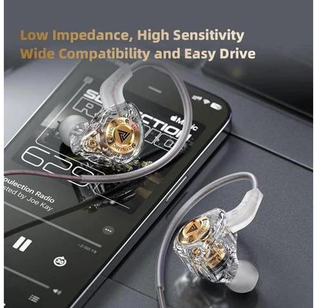 Alt view image 2 of 4 - QKZ ENZ0 Enzo ln-Ear Dynamic Driver Headphones Hifi Sound Bass Line Control Wire