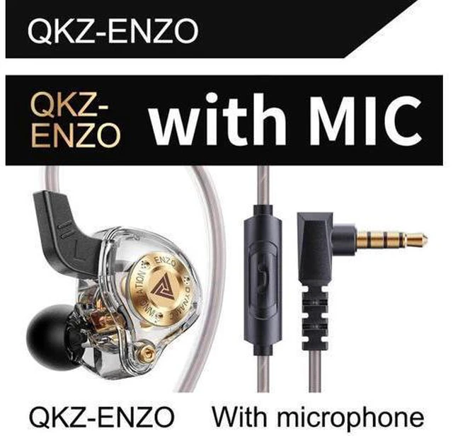 Main image of QKZ ENZ0 Enzo ln-Ear Dynamic Driver Headphones Hifi Sound Bass Line Control Wire