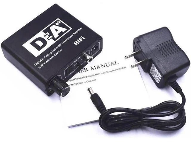 Alt view image 3 of 6 - Digital to Analog Audio Converter HiFi Headphone Amplifier With Toslink to Coaxi