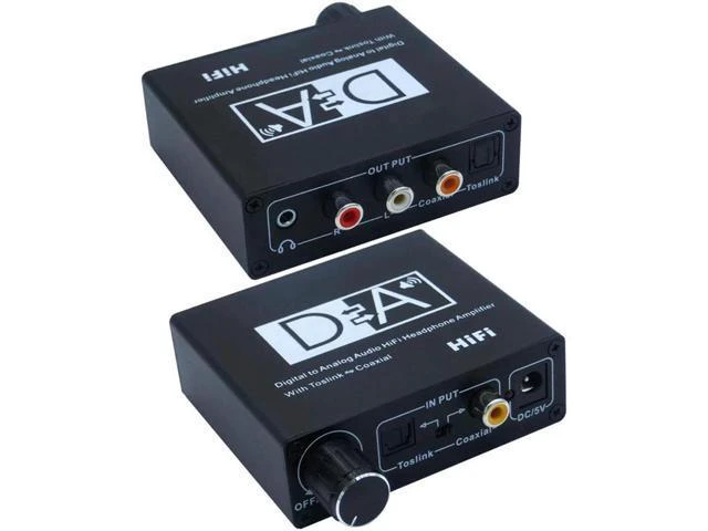 Alt view image 5 of 6 - Digital to Analog Audio Converter HiFi Headphone Amplifier With Toslink to Coaxi