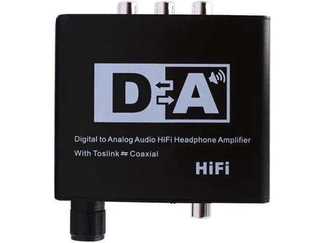 Alt view image 6 of 6 - Digital to Analog Audio Converter HiFi Headphone Amplifier With Toslink to Coaxi