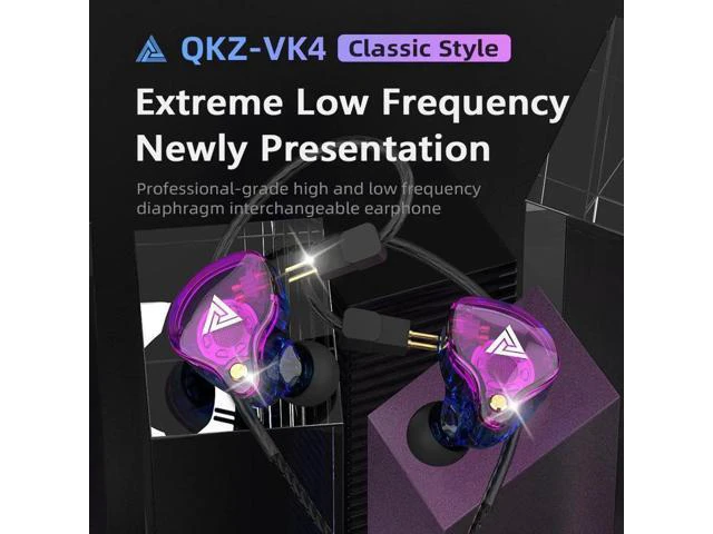 Alt view image 3 of 6 - QKZ/TingshengVK4 mobile phone headphones, sports headphones, in-earwired control