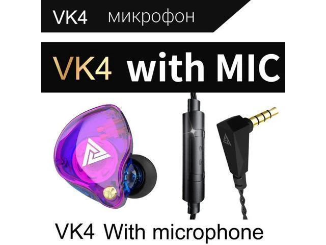 Alt view image 6 of 6 - QKZ/TingshengVK4 mobile phone headphones, sports headphones, in-earwired control