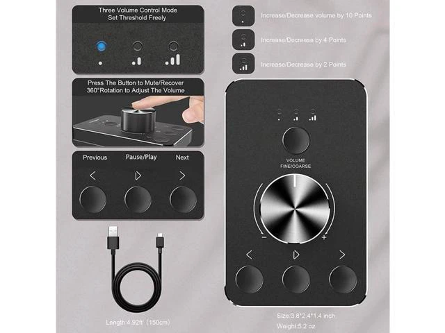 Alt view image 7 of 7 - Controller Knob with 3 Volume Control Modes and One-Click Mute Function Volume C