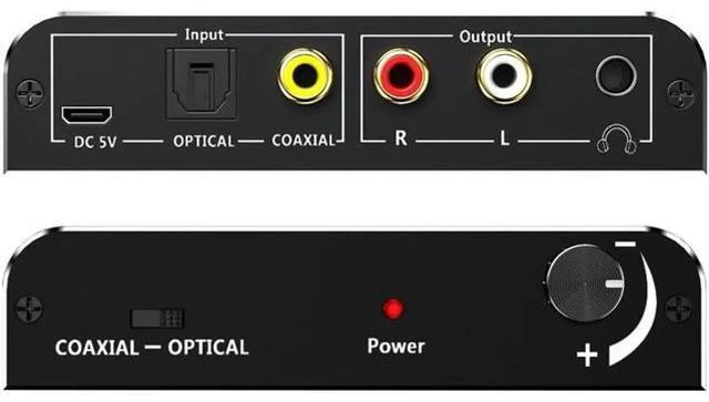 Alt view image 2 of 6 - 3.5mm Audio Converter,Digital to Analog Converter Coaxial Toslink to RCA 3.5mm J