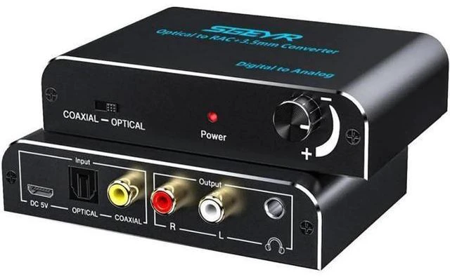 Alt view image 3 of 6 - 3.5mm Audio Converter,Digital to Analog Converter Coaxial Toslink to RCA 3.5mm J