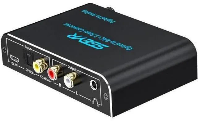 Alt view image 4 of 6 - 3.5mm Audio Converter,Digital to Analog Converter Coaxial Toslink to RCA 3.5mm J